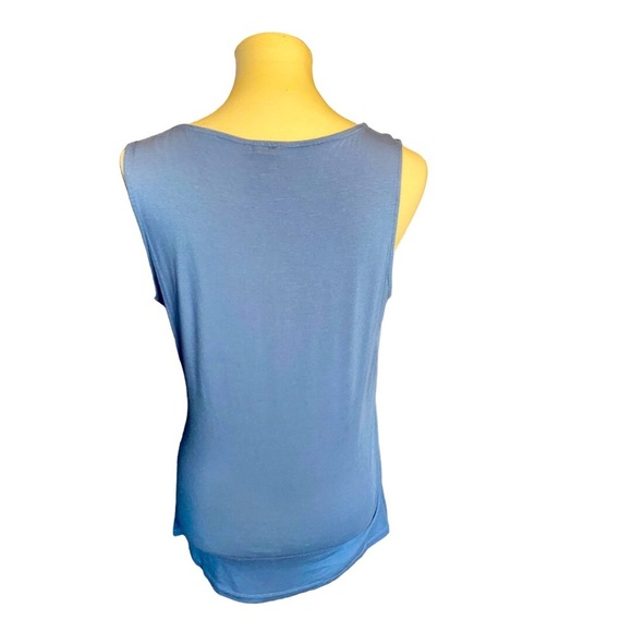 Ann Taylor Blue Draped Blouse - Picture 3 of 5